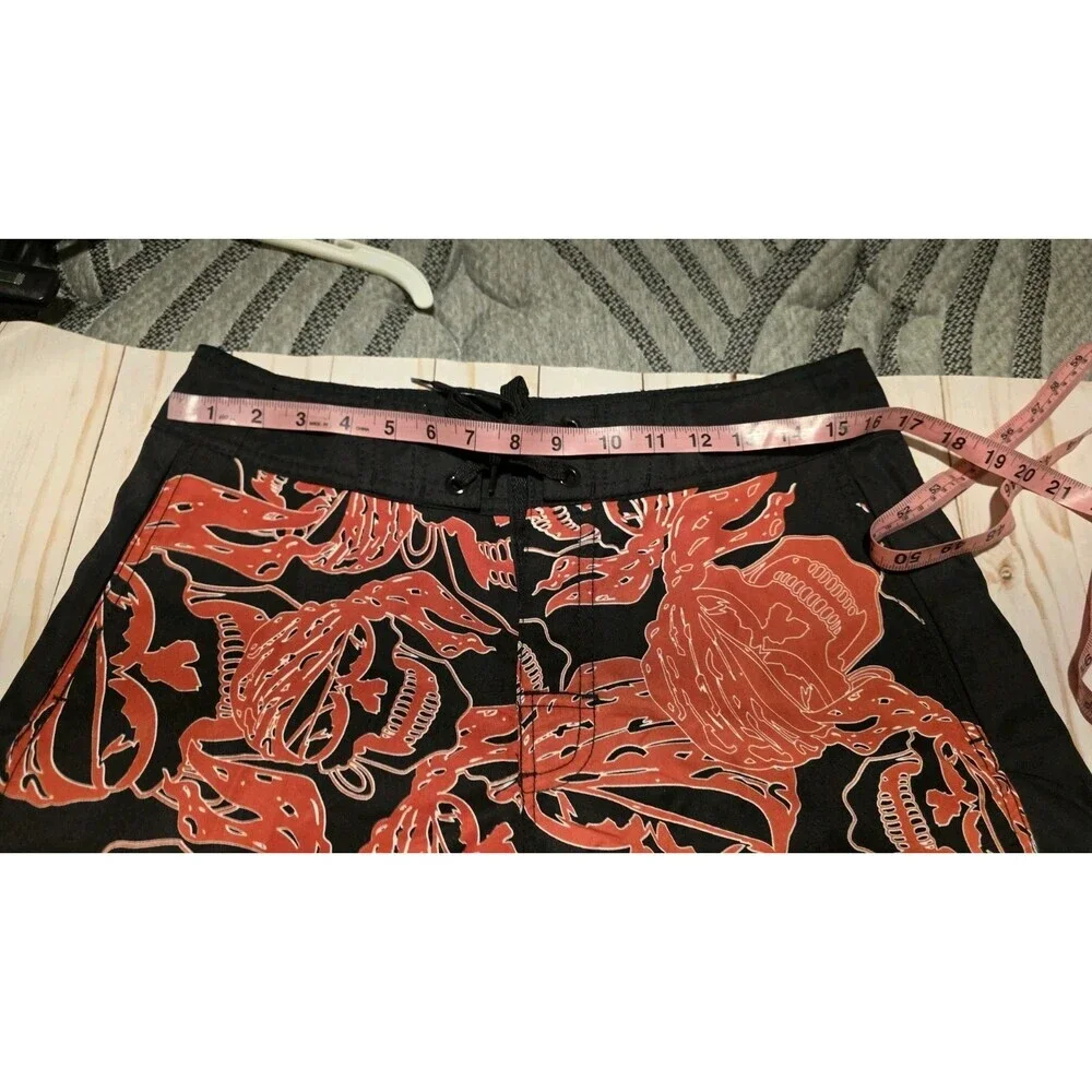 Mojo Swim Trunks Board Shorts Mens Size 32 Board Shorts Swim Trunks Red Blue NWT